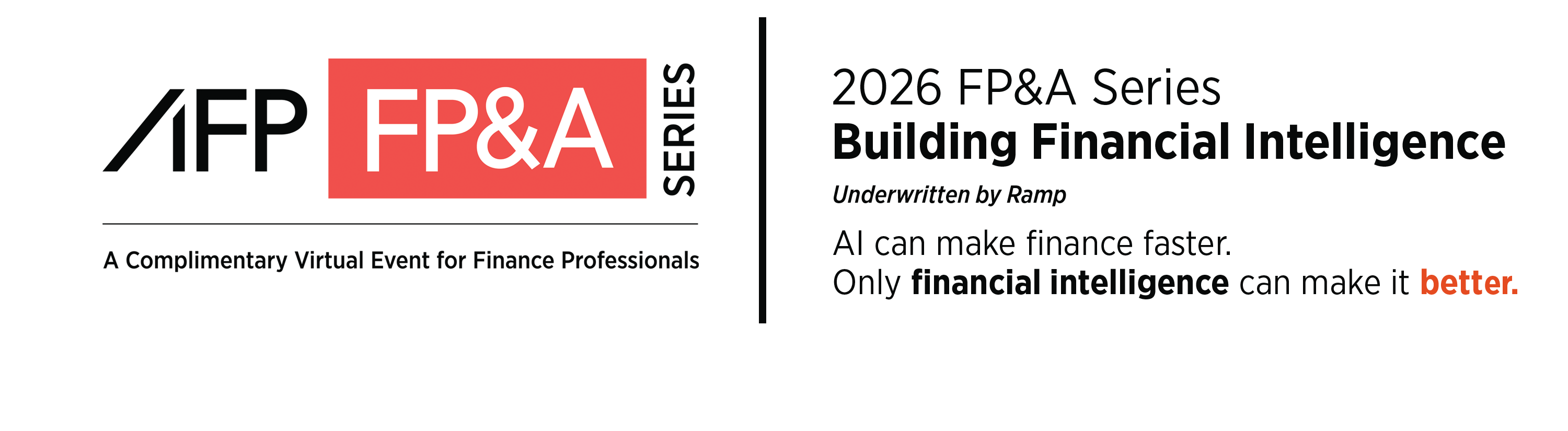 AFP FP&A Series Logo: Building Financial Intelligence