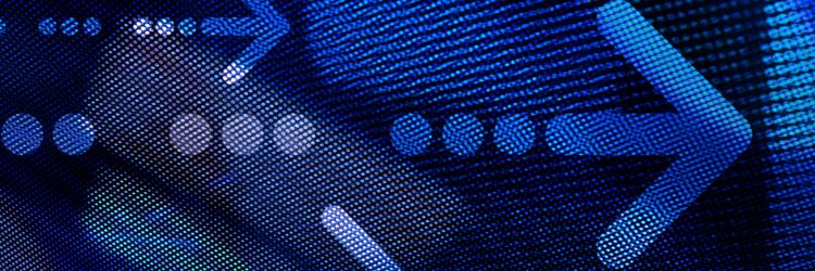 Blue arrows and circles