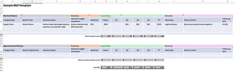 Risk and Opportunity Template
