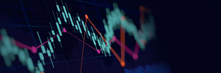 Financial graphs with neon lines Financial graphs with neon lines